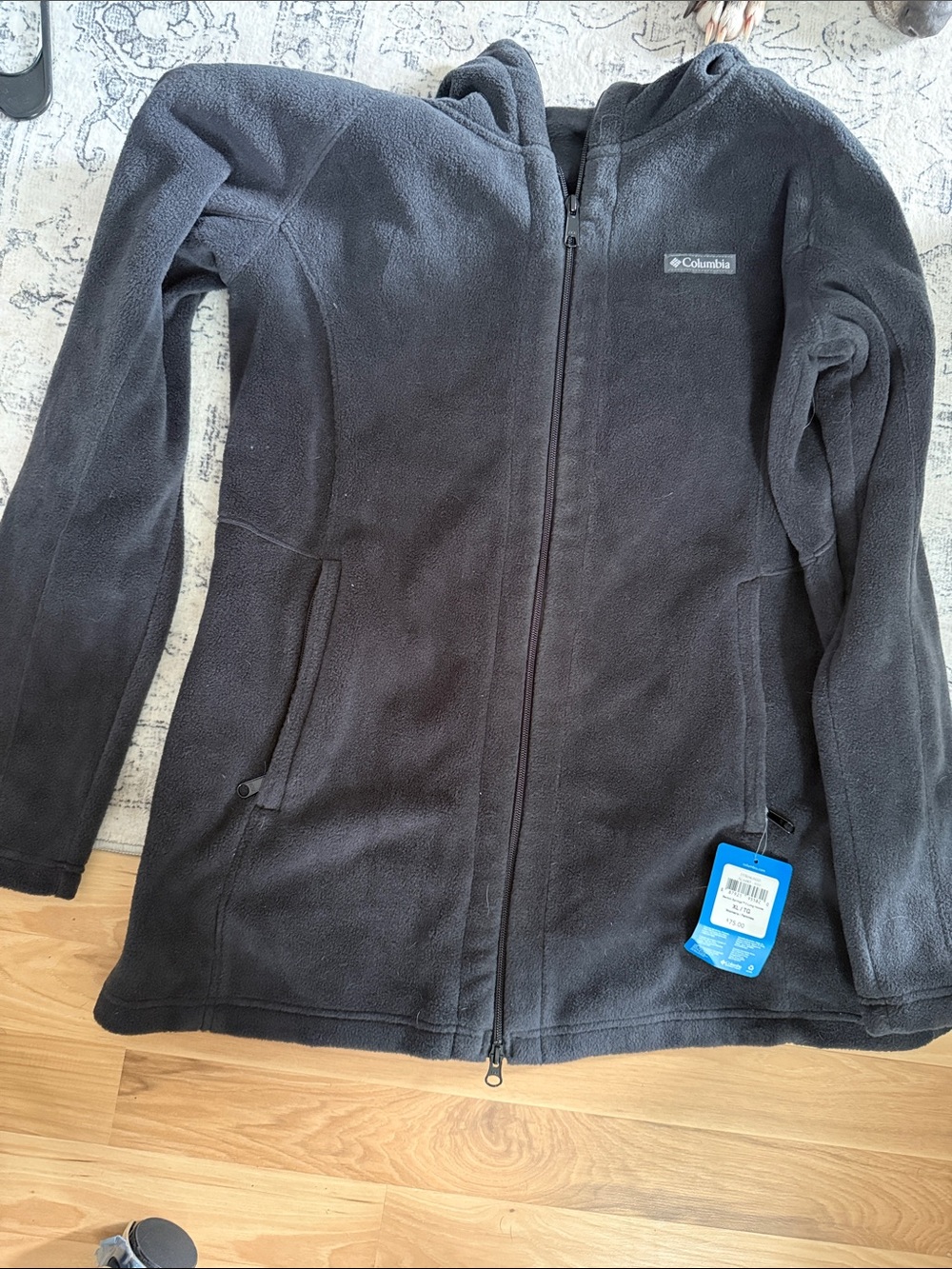 Columbia Women's Black Full-Zip Fleece Jacket with Hood